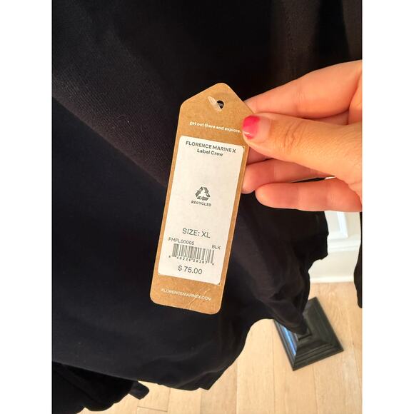 Florence Marine X Label Crew Men's Black Pullover Sweatshirt Size XL - Picture 8 of 8